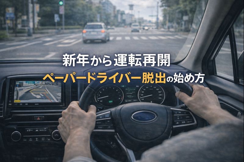 新年から運転再開！ペーパードライバー脱出の始め方