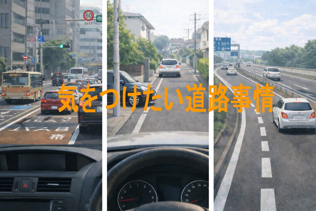 気をつけたい道路事情