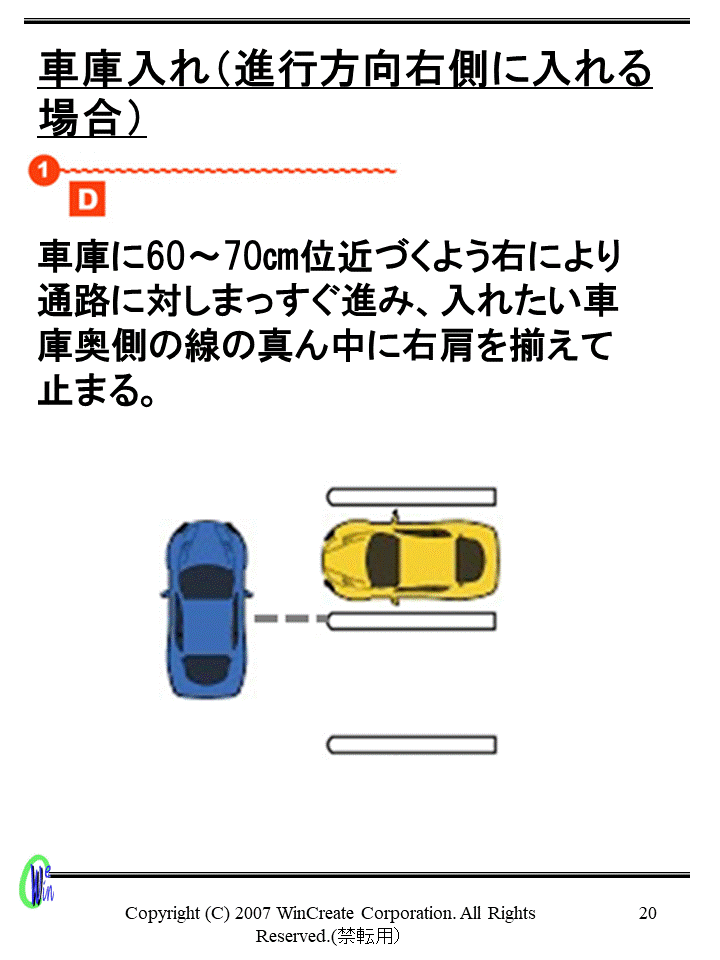 車庫入れのポイント1