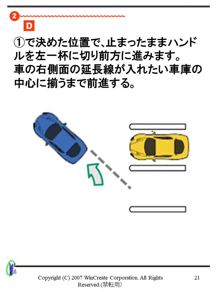 車庫入れのポイント2