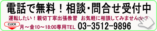 ペーパードライバー教習 電話問合せ